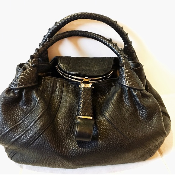 Fendi Handbags - Authentic FENDI Black Leather Bag, HOST PICK👛🌻❗️